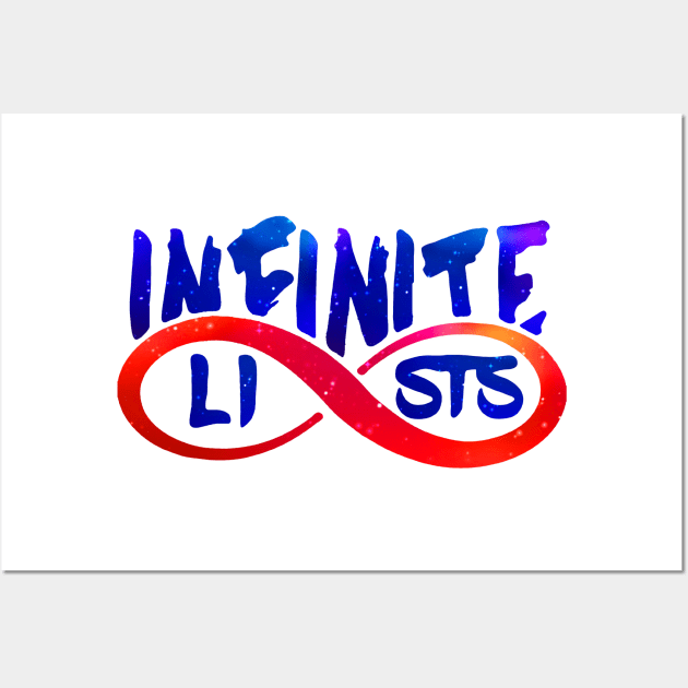 Infinite lists Merch Wall Art by NewMerch